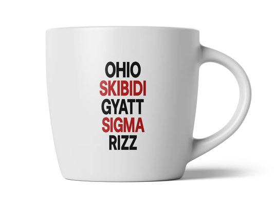 Hrníček Ohio Skibidi Gyatt Sigma Rizz